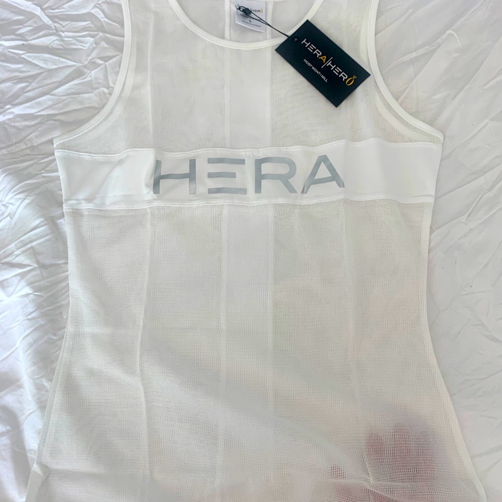 New White Sheer Workout Top